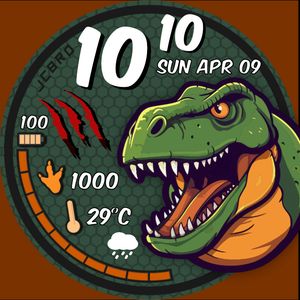 JUMPING DINO • Facer: the world's largest watch face platform