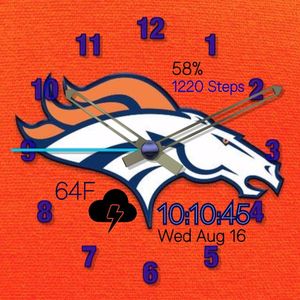 Denver Broncos • Facer: the world's largest watch face platform