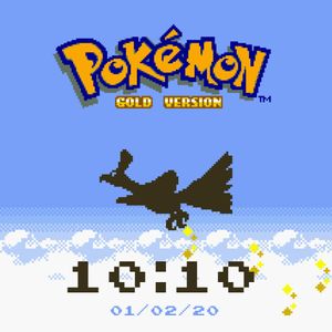 The legendary Pokemon Gold and Pokemon Silver title screens