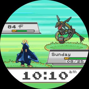 Pokemon Battle Rayquaza • Facer: the world's largest watch face platform