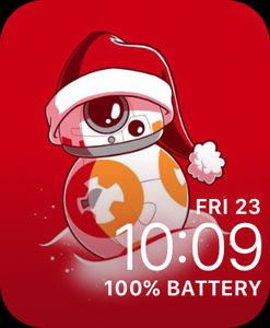 Star Wars BB 8 Christmas Facer the world s largest watch face