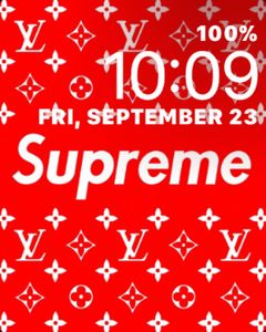 Louis Vuitton x Supreme Logo • Facer: the world's largest watch