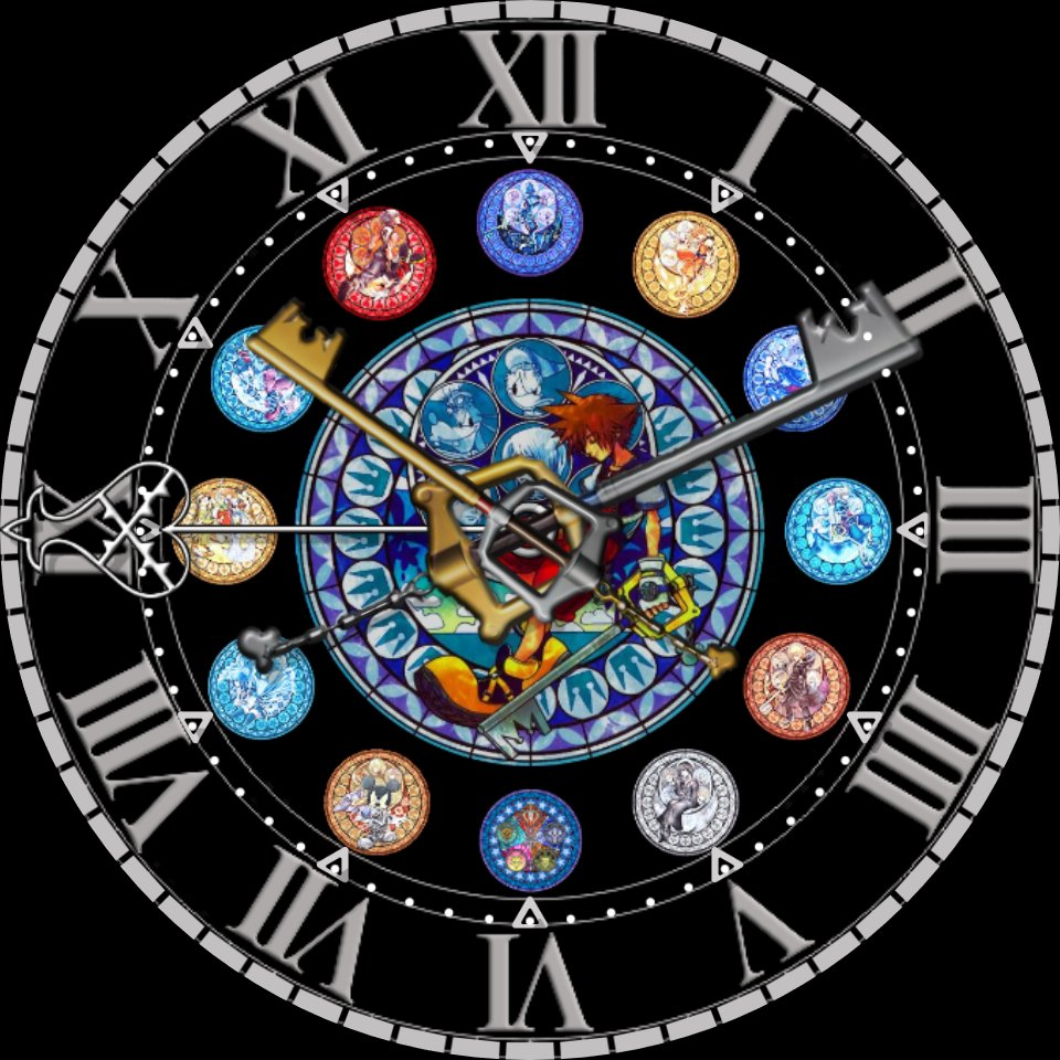 Kingdom Hearts stained glass • Facer: the world's largest watch