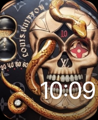vuitton skull watch